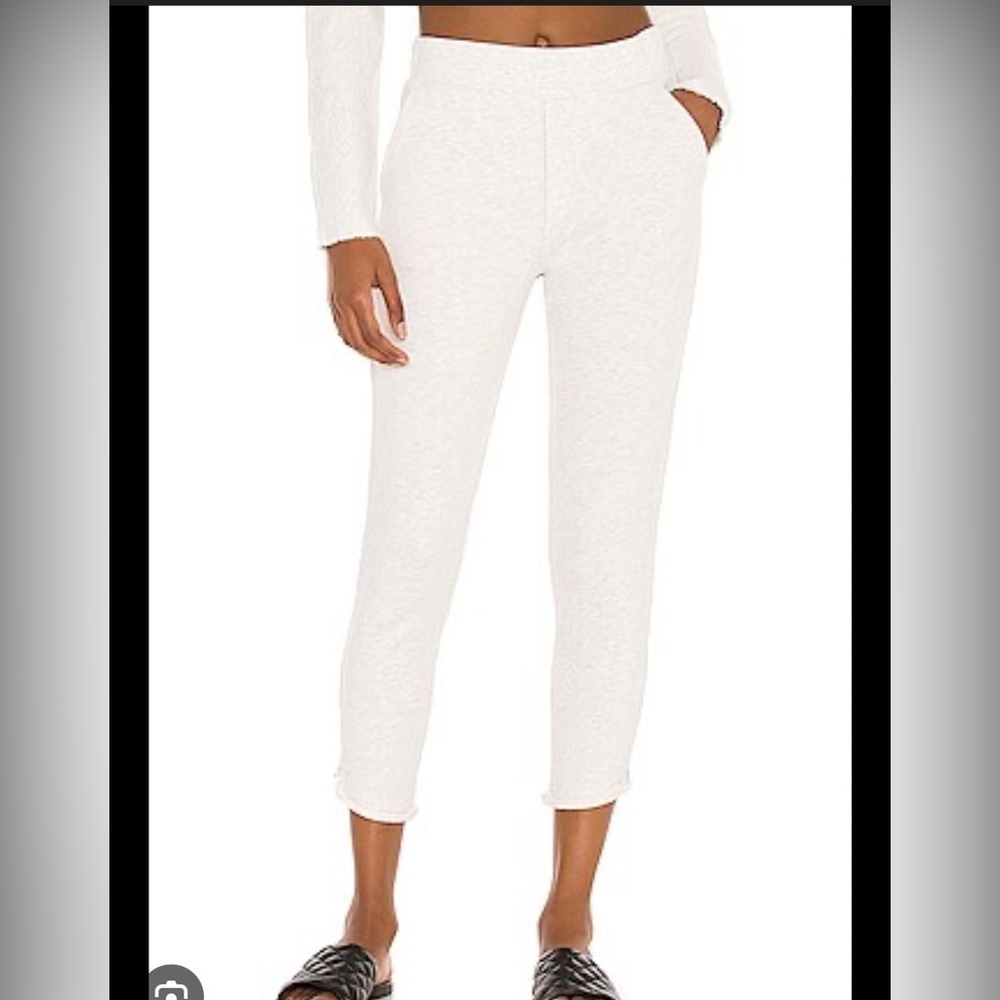Frank and Eileen Tulip Ankle Sweatpant in Heather White Melange